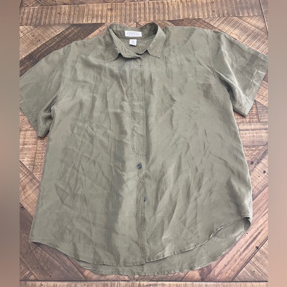 vintage 90s Compagnie Internationale Express 100% silk blouse
